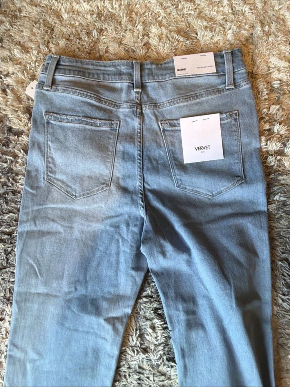 NWT VERVET Jeanne High Rise Slim Straight Crop Jeans Women’s 30 - Picture 7 of 8